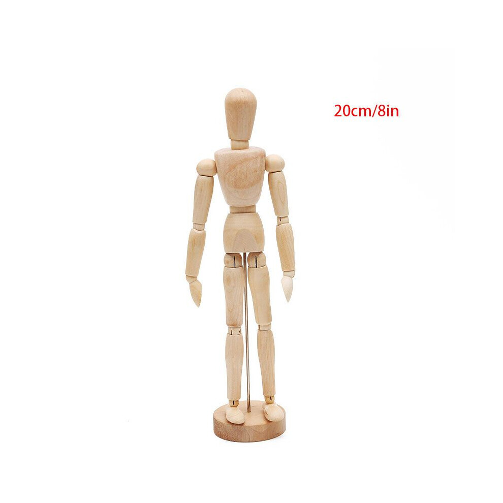 (20cm)Figurine bois mannequin homme artiste dessin croquis modèle unisexe femme mâle