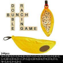 Bananagrams woordspel puzzel Kinderfeestje speelgoed briefjes zakje familie spellen bijeenkomst