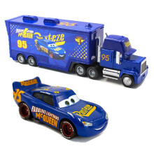 (Blue)Kilpa-autot Mc Uncle McQueen Roadblock Kylmä Sisar 95 Tavara-auto Alloysleluja