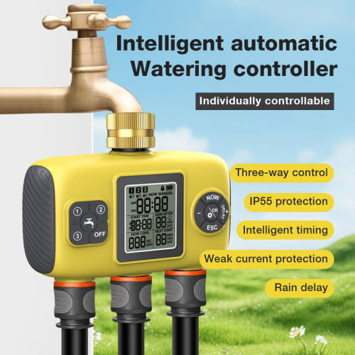 (1 outlet)Newest Touch Screen Automatic Irrigation Timer Smart Program Control Irrigation System Outdoor Water Timer Garden 1