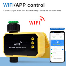 (1 Outlet With WIFI)WIFI Solar Irrigation Timing Controller Smart Automatic Irrigation System for Garden Tap Valve Controller