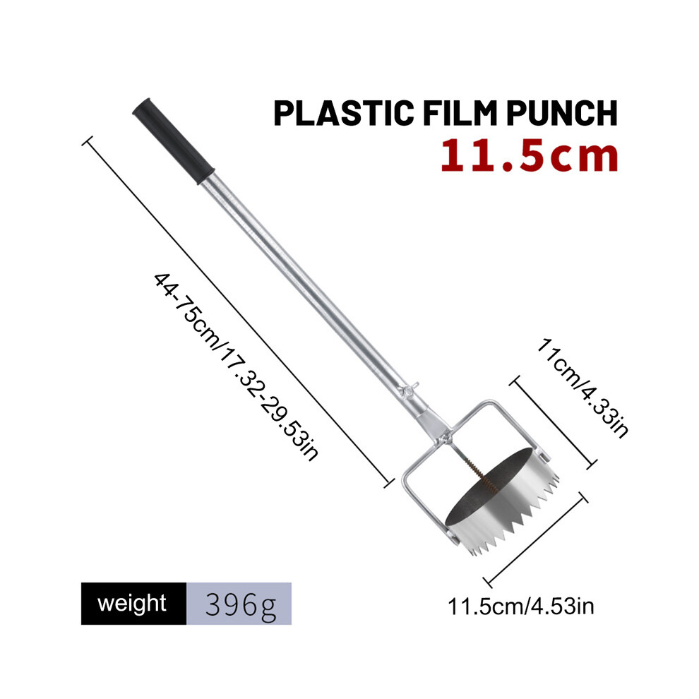 (11.5Cm)Durable Metal Greenhouse Film Puncher, Simple Gardening Tool Set, Plastic Film Puncture Tool For Greenhouse Maintenance 9497818814973
