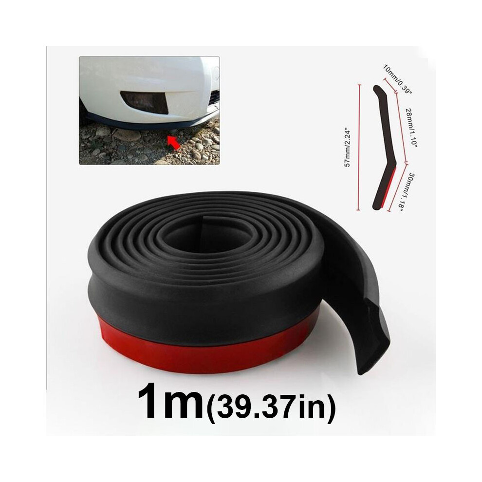 (1M)Car Front Bumper Lip Rubber Universal Protector Strip Side Skirt Rubber Anti Scratch Protector Car Lip Skirt Protector 9497818816069
