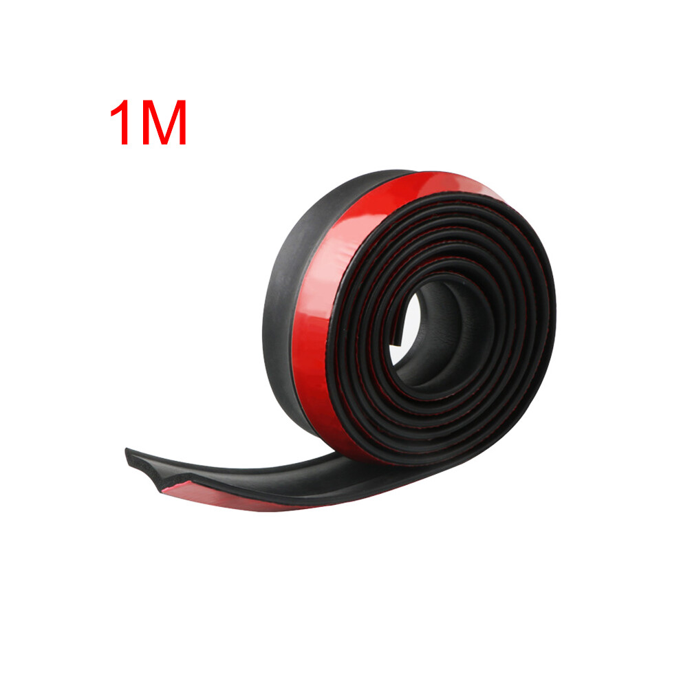 (1M)Universal 2.5M Car Front Bumper Lip Shunt Rubber Skirt Protection Body Sticker Decoration Car Bumper Protection Kit 9497818816090