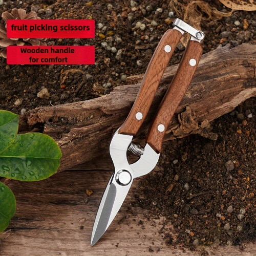 (1pc)Classic Garden Pruning Shears with Automatic Spring Action, Featuring Stainless Steel Blades. Versatile Tools Ideal