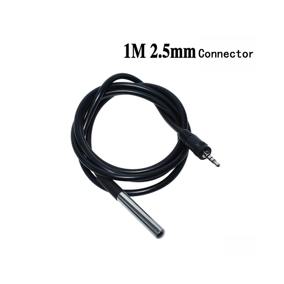 (1M 2.5mm Connector)DS1820 Stainless steel package Waterproof DS18b20 temperature probe temperature sensor 18B20 for arduino