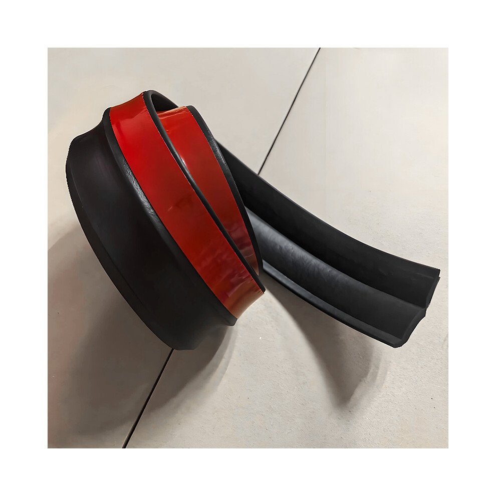 (1Piece )2.5M Universal Front Bumper Spoiler Lips Car Bumper Lip Protection Stickers Car Front Bumper Lip Rubber Black 9497818817561