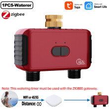 (1PCS-Valve)WIFI Smart 2 Zone Watering Timer Garden Automatic Irrigation System Drip Sprinkler Controller Valve Smart Life