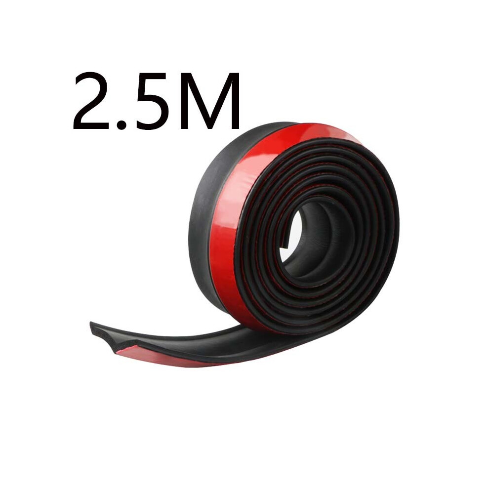 (2.5M)Car Front Bumper Lip Splitter Spoiler Rubber Skirt Protector Body Trim Bumper Lip Strip Car Side Skirt 9497818818520