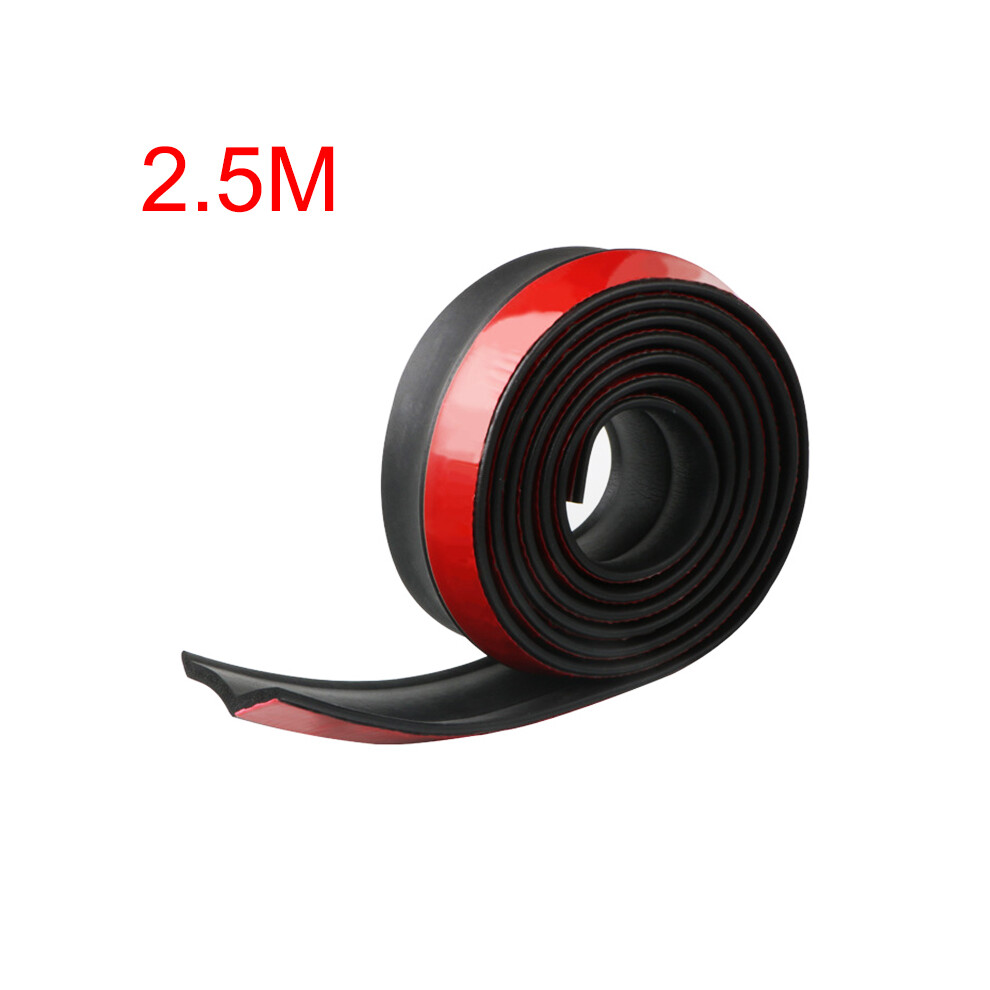 (2.5M)Universal 2.5M Car Front Bumper Lip Shunt Rubber Skirt Protection Body Sticker Decoration Car Bumper Protection Kit 9497818818537
