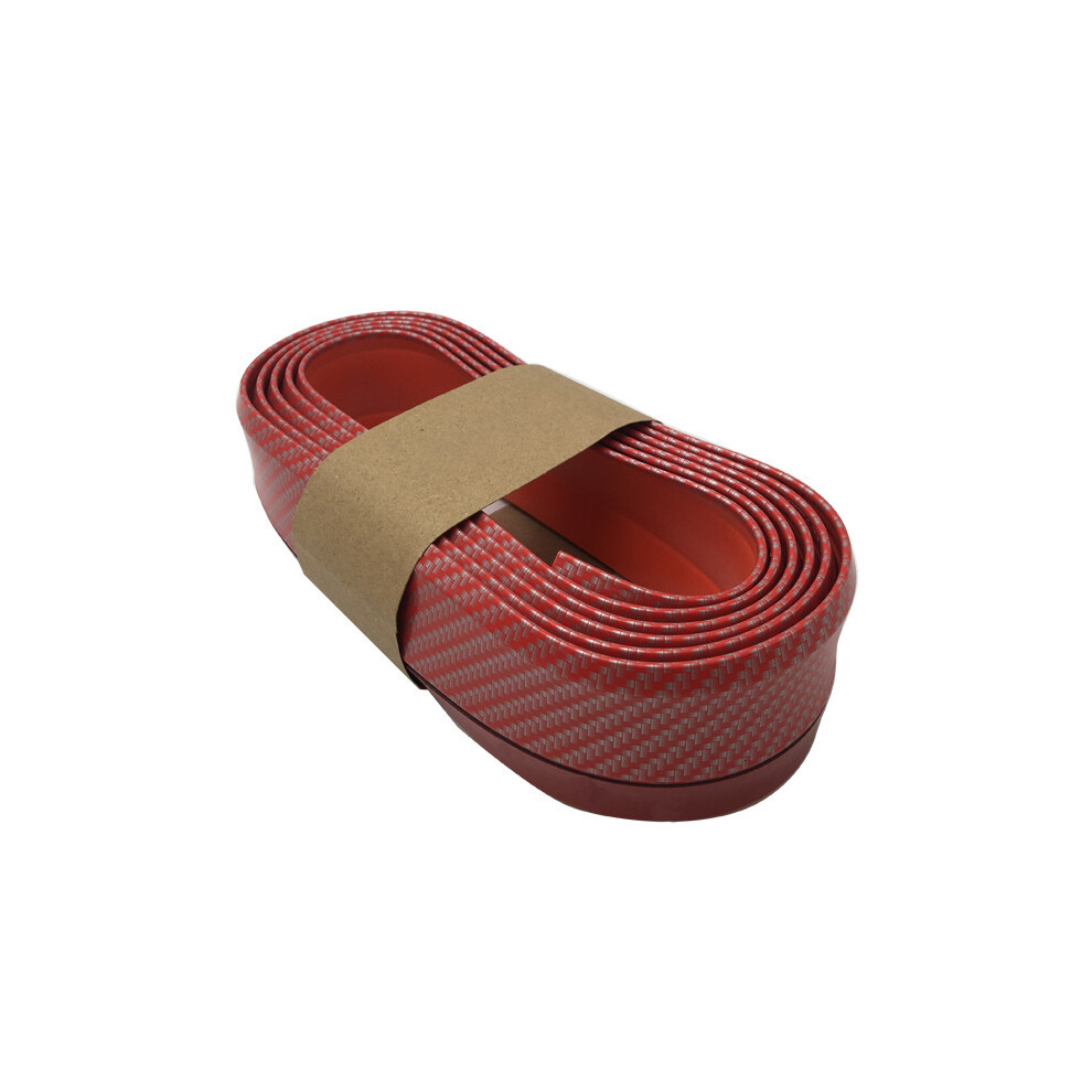 (2.5M )Strong Adhesive Bumper Strip, Front And Rear Lip Side Skirts, Collision And Scratch Resistant Suitable For Toyota Red 9497818818698