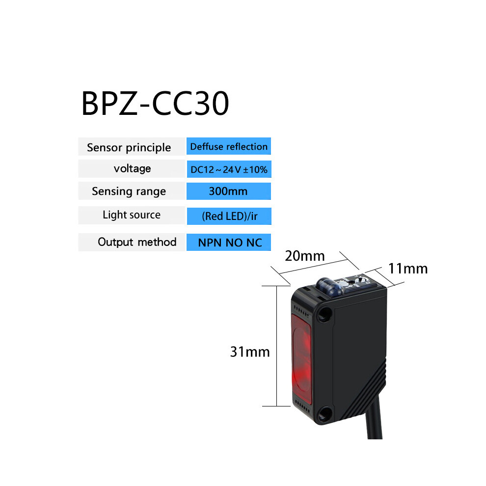 (30Cm Npn No Nc)E3z Diffuse Reflection Photoelectric Switch Sensor Detection Distance 9497818821742