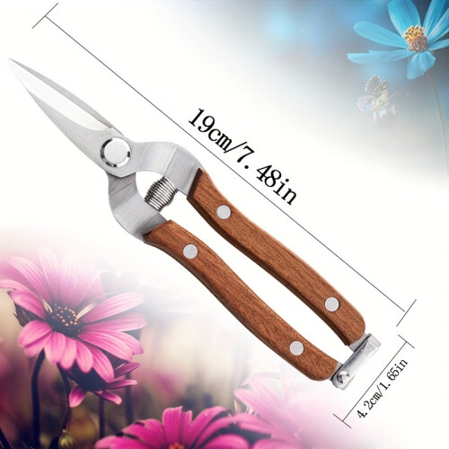 (3pc)Classic Garden Pruning Shears with Automatic Spring Action, Featuring Stainless Steel Blades. Versatile Tools Ideal 2
