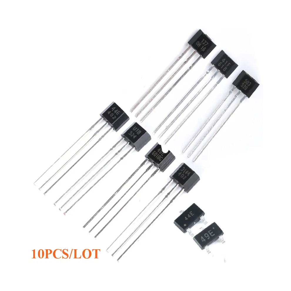 (41F 10Pcs)10Pcs Hall Effect Sensor Switch Hall Element Brushless Electric Motor 44E 49E Smd High Sensitiv 9497818823371