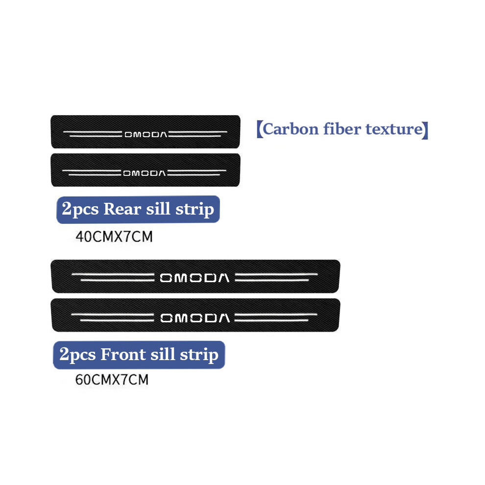 (4Pcs Omoda)Car Sill Protector Decoration Sticker Modely Welcome Pedal Protection Strip For Chery Omoda 5 S5 O5 E5 C5 Pro 9497818823784