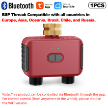 (Bluetooth 2ZONE-EU)WIFI 2-Zone Watering Timer Smart Garden Automatic Irrigation System Drip Sprinkler Controller Valve
