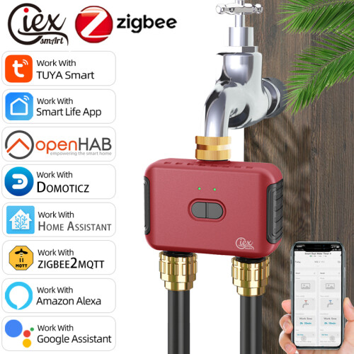 (Bluetooth-1PCS-Valve)WIFI & Smart 2 Zone Watering Timer Garden Automatic Irrigation System Drip Sprinkler Controller Valve 1