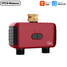 (Bluetooth-1PCS-Valve)WIFI & Smart 2 Zone Watering Timer Garden Automatic Irrigation System Drip Sprinkler Controller Valve
