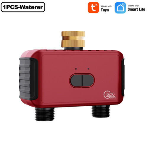 (Bluetooth-1PCS-Valve)WIFI & Smart 2 Zone Watering Timer Garden Automatic Irrigation System Drip Sprinkler Controller Valve