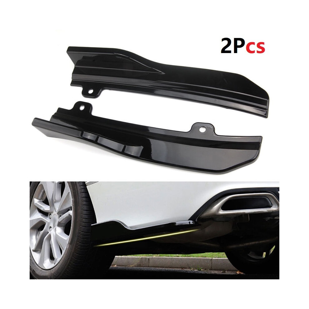 (Bright )2Pcs Bright /Matt For Honda Accord 2018 Car Rear Bumper Lip Winglets Side Skirt Splitters Spoiler Black 9497818838269