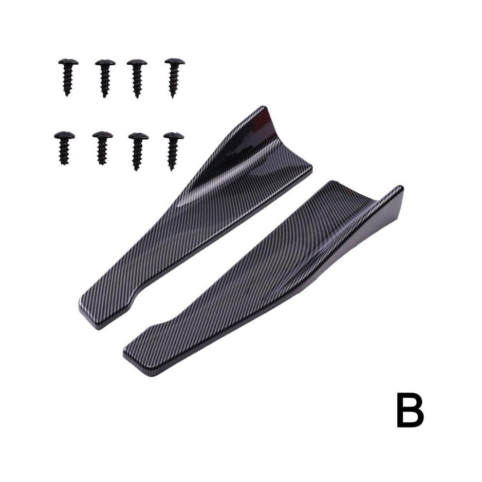 (Carbon Fiber)2Pc 48Cm Side Skirt & Rear Bumper Lip Splitter Winglet Aprons For Bmw For Benz For Audi For Honda For Toyota 9497818840231