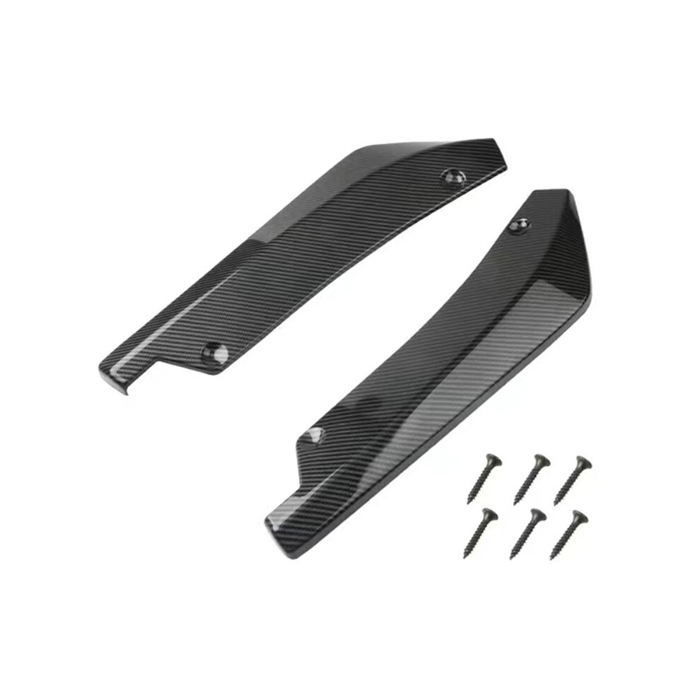 (Carbon Fiber New)Car Rear Bumper Lip Protector Wrap Angle Diffuser Splitter Canard Spoiler For Chevrolet Camaro Ss Lt Zl1 9497818841016