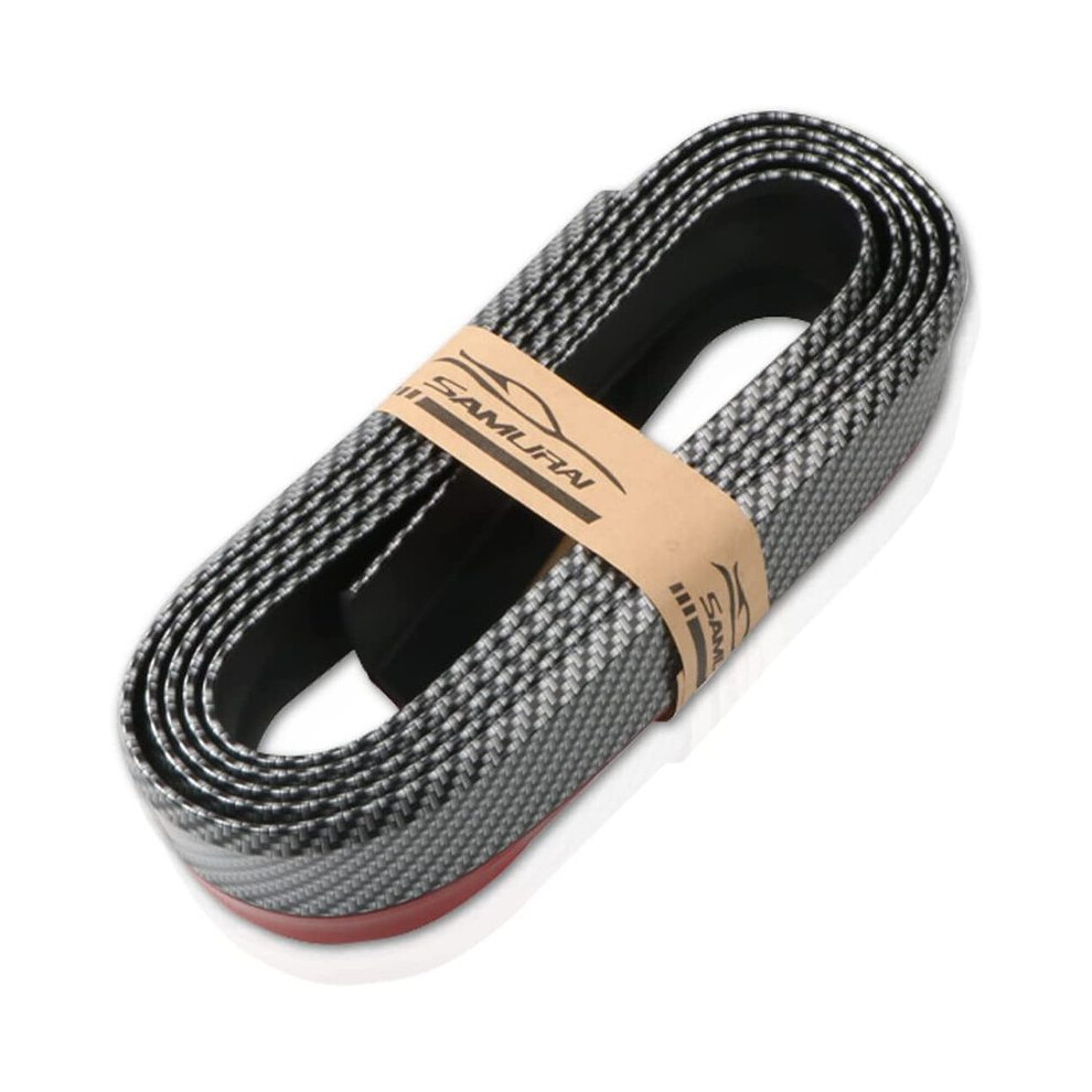(Color 3)2.5M/8.2Ft Car Front Bumper Lip Car Carbon Fiber Universal Side Skirt Splitter Spoiler Car Front Bumper Guard Waterproof 9497818842310
