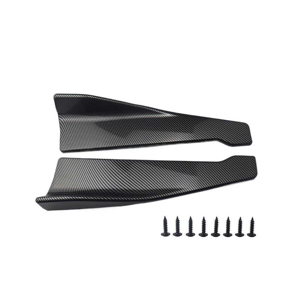 (Carbon Pattern)48Cm Car Skirt Spoiler Rear Lip Side Skirt Winglets Diffusers Extension Rocker Splitters Corner Valance 9497818841832