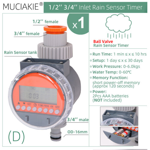 (D)New Automatic Watering System Electronic Timer Drip Irrigation ...
