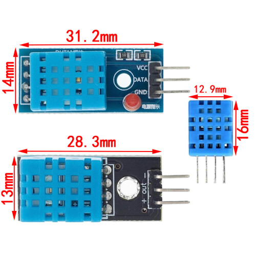 (DHT11 Module-Model 1)Smart 3pin KY-015  Digital Temperature And Relative Humidity Sensor Module + PCB For Arduino DIY Starter 2