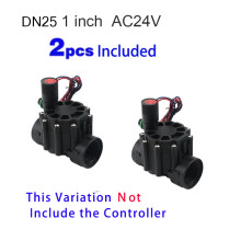 (DN25-AC24V-2PCS)Tuya Wifi Smart Irrigation Controller Automatic Manual Watering APP Controll Wireless Sprinkler Controller