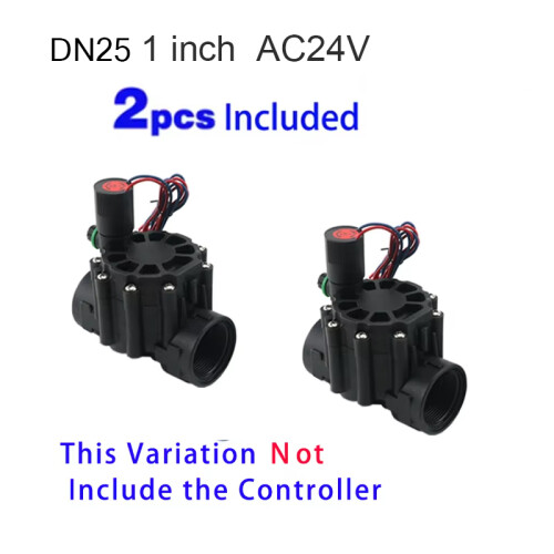 (DN25-AC24V-2PCS)Tuya Wifi Smart Irrigation Controller Automatic Manual Watering APP Controll Wireless Sprinkler Controller
