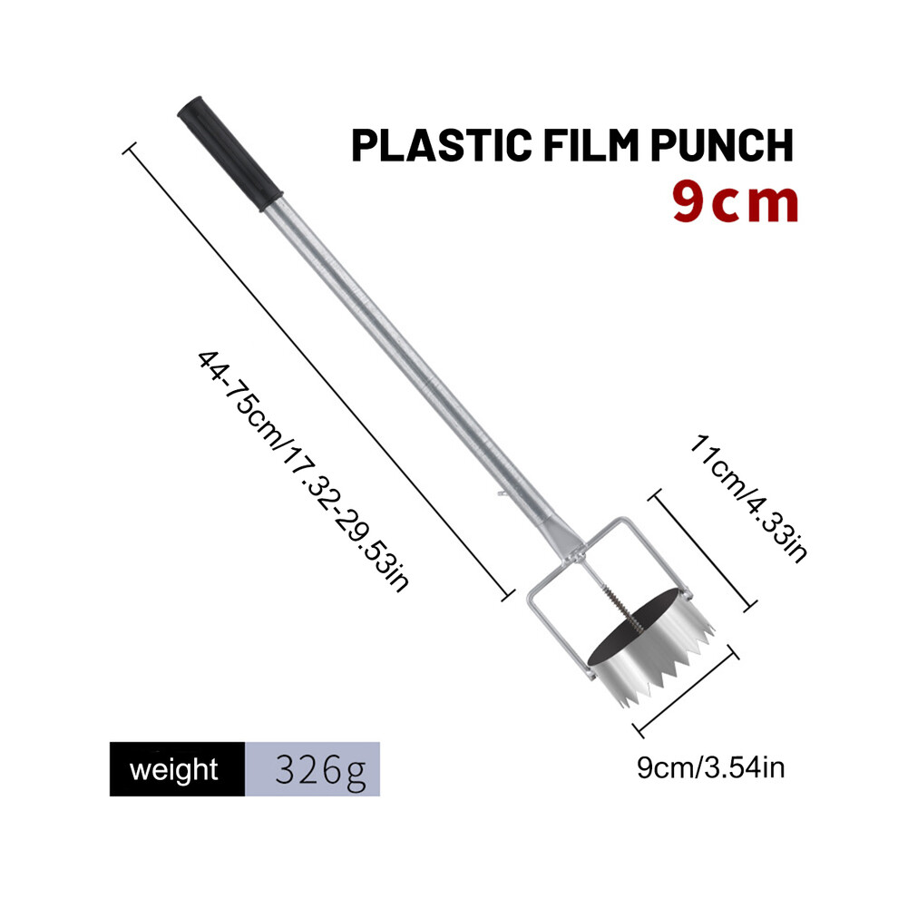 (9Cm)Durable Metal Greenhouse Film Puncher, Simple Gardening Tool Set, Plastic Film Puncture Tool For Greenhouse Maintenance 9497818827850
