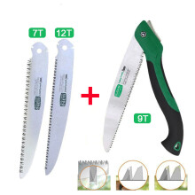 (9T Saw add blade)LAOA 10inch Garden Saw Pruner Secateurs Pruning SK5 Gardening Serra Camping Saws Foldable Sharp Tooth