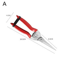 (A)Gardening Hand Pruner Garden Scissors Pruning Shears Micro-Tip Pruning Snips Leaf Trimmer Straight Florist Scissor For