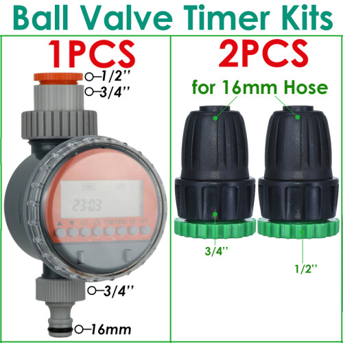 (Ball Valve Timer-E)KESLA Irrigation Ball Valve Timer Automatic LCD ...