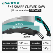 (Bent Saw)Pruning Saw with Scabbard Japanese Fixed Straight Hand Saw Portable Tree Limb Cutter Garden Pruner tool for Camping