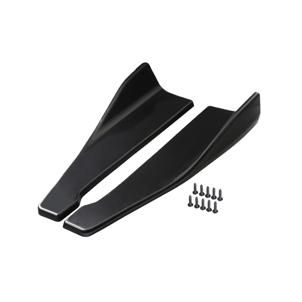 (Black)Universal Spoiler Protector Car Rear Bumper Lip Angle Splitters Splitter Scratch Protector Winglets Side Skirt Extension Black 9497818834131