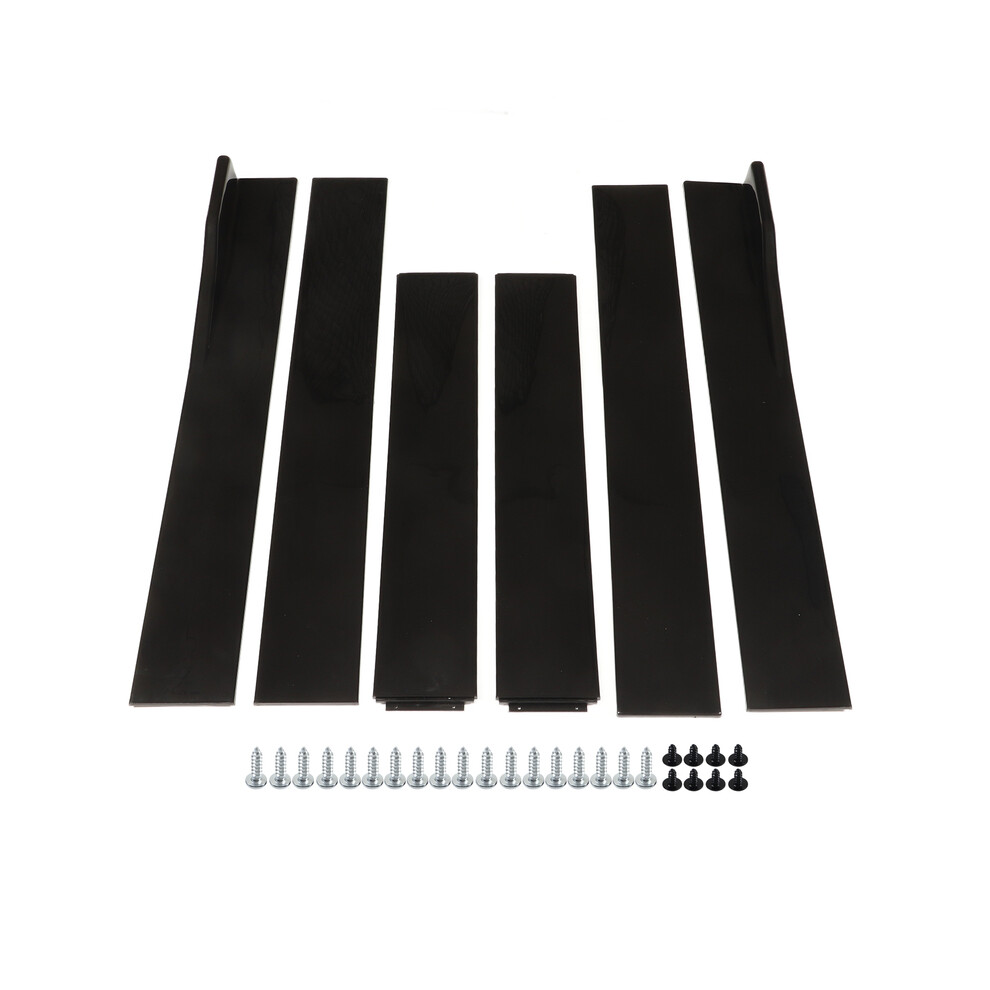 (Black)2.2M Car Side Skirts Glossy Rocker Panel Exterior Lower Side Bottom Line Extensions Splitter Lip Diffusers Black 9497818834339