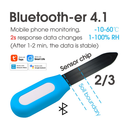 (EU-Kit) Έξυπνος μετρητής εδάφους συμβατός με WiFi/Bluetooth, ασύρμα 2