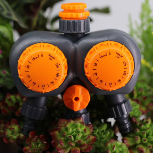 (F)Garden Mechanical 3-Way Timer with Double Control Watering Irrigation Automatic Controller for Outdoor Hose Drip Sprinklers 2