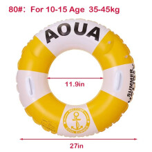 (Für 10-15 Jahre, 35-45 kg) ROOXIN Kinderschwimmring, Schlauch, Schwimmring für Erwachsene, Aufblasbares