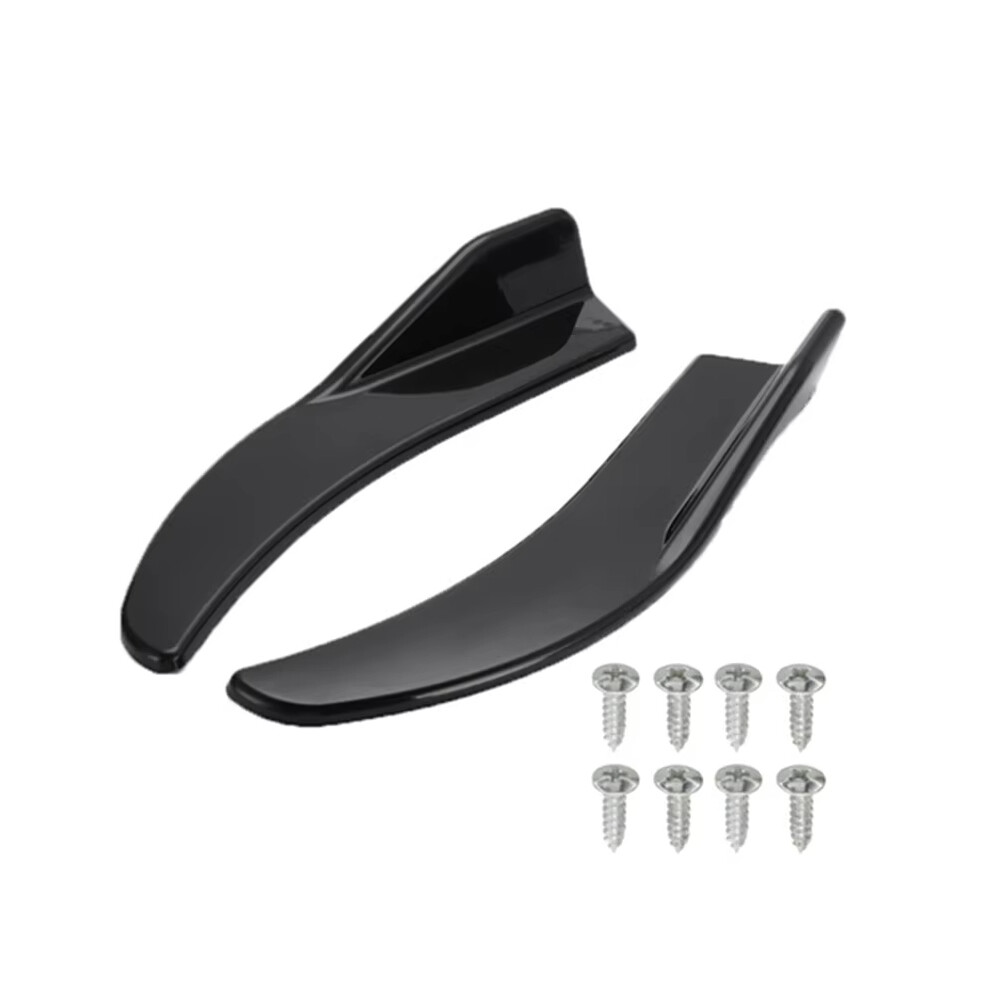 (Glossy )1Pair Universal Car Bumper Spoiler Front Rear Lip Anti-Collision Side Skirt For Bmw E90 G30 F10 F30 Audi A4 Black 9497818849722