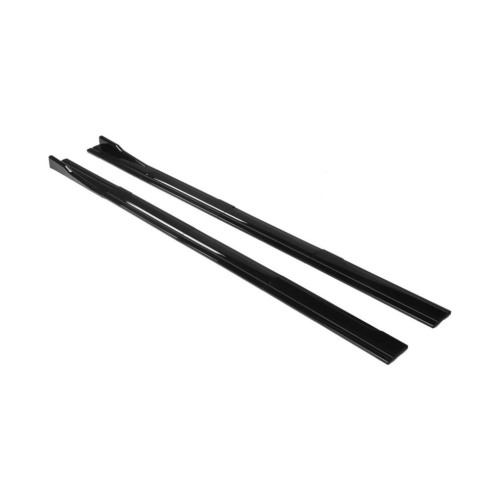 (Glossy )Universal Side Skirt Extensions 8 Pieces 2.2M Car Side Skirts Winglet Splitters Lip For Bmw For Vw Golf For Black 9497818849937