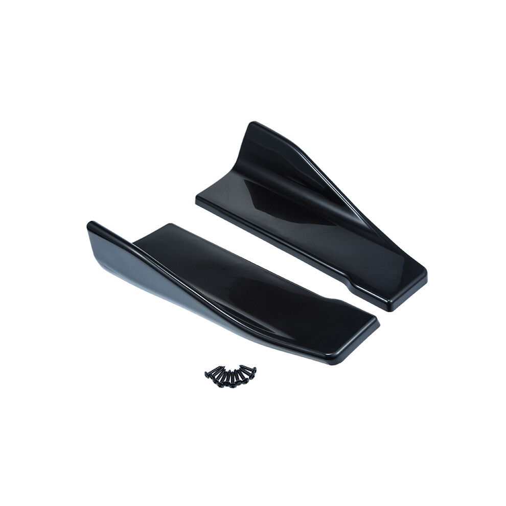 (Gloss )Universal Car Spoiler Lateral Front Bumper Rear Side Skirt Lip Rocker Wings Carbon Fiber Glossy Protection Black 9497818848916