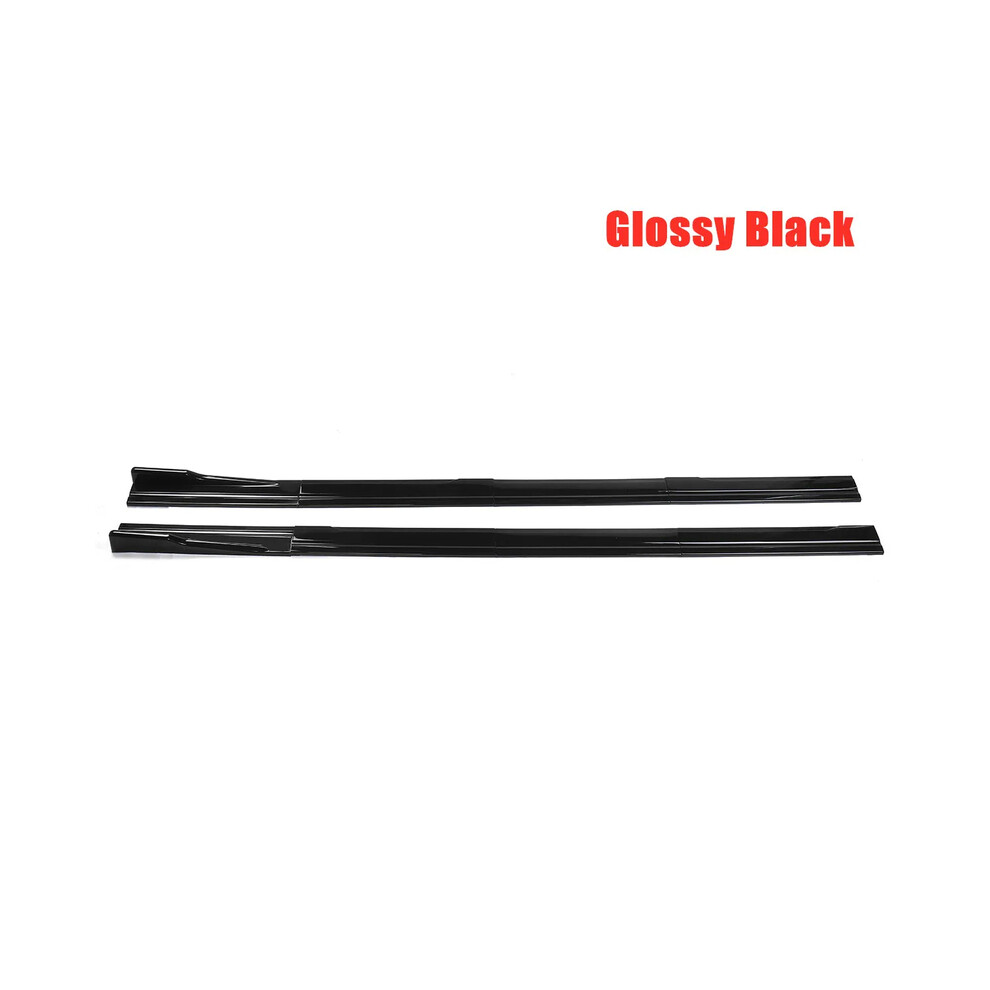 (Glossy )Universal 2.2M Car Side Skirts Extension Rocker Splitters Diffuser Winglet Wings For Ford Mondeo Focus Fiesta Black 9497818849906