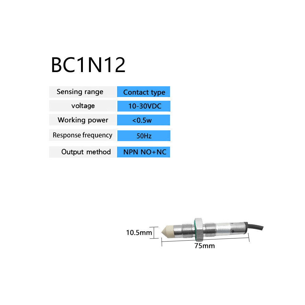 (Bc1n12)Liquid Level Sensor Output Npn Pnp No Nc Detection Distance 6Mm Capacitive Sensor 9497818833196