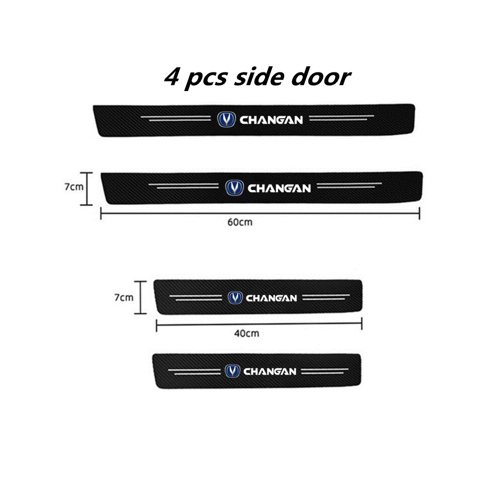 (Side Door)60X7cm Carbon Fiber Car Door Threshold Protective Sticker For Changan Cx70 Cs55 Cs75 Plus Cs35 Filter Bunper 9497818871587