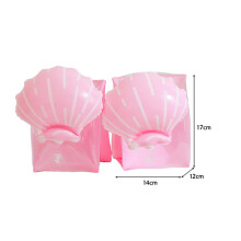 (Shell)1Pair Buoyancy Arm Circle Float Arm Sleeve Double Air Bag Inflatable PVC Printed Armband Adult Swimming Pool Equipment