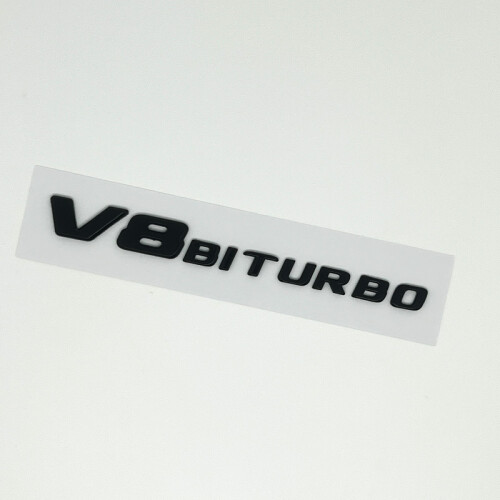 (Ασημί V12 1 τεμ.) 3D ABS V8 Biturbo Αυτοκόλλητο με έμβλημα αυτοκι 2